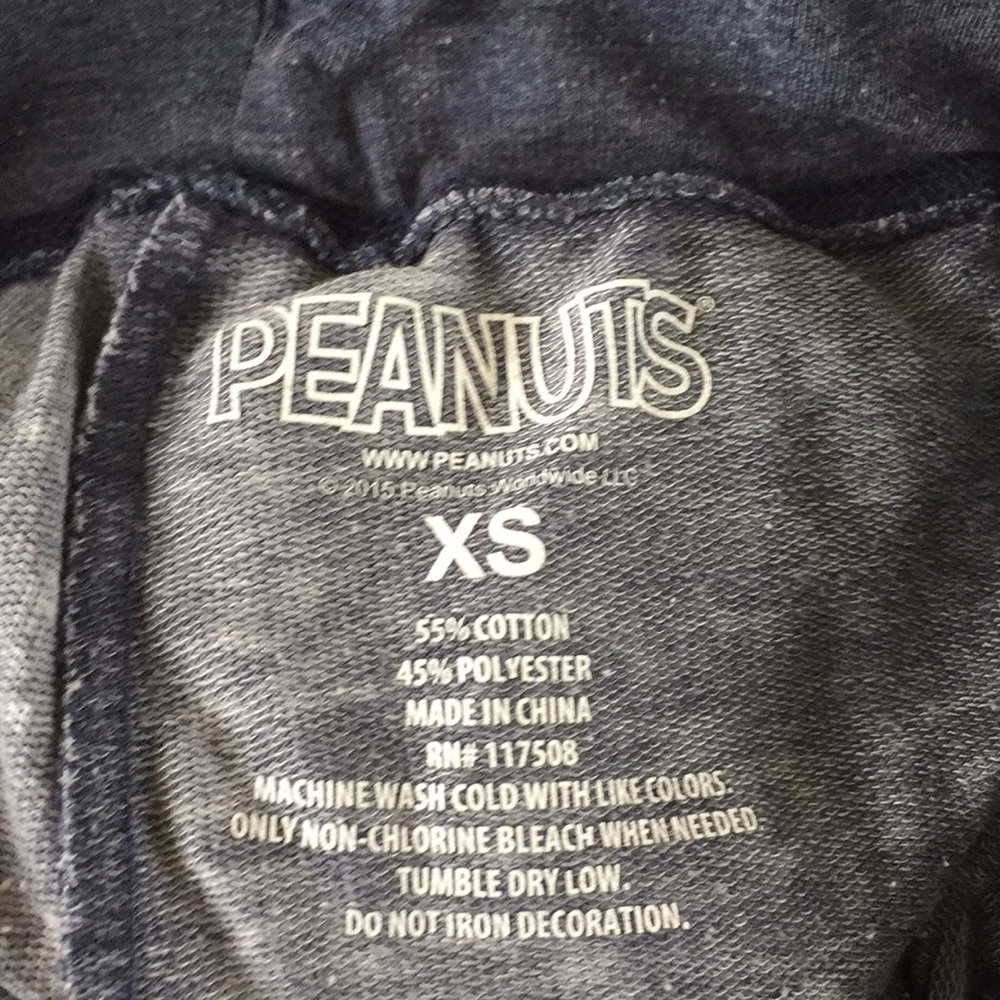 Distressed Peanuts sweatpants.  Light fabric. - Picture 3 of 3